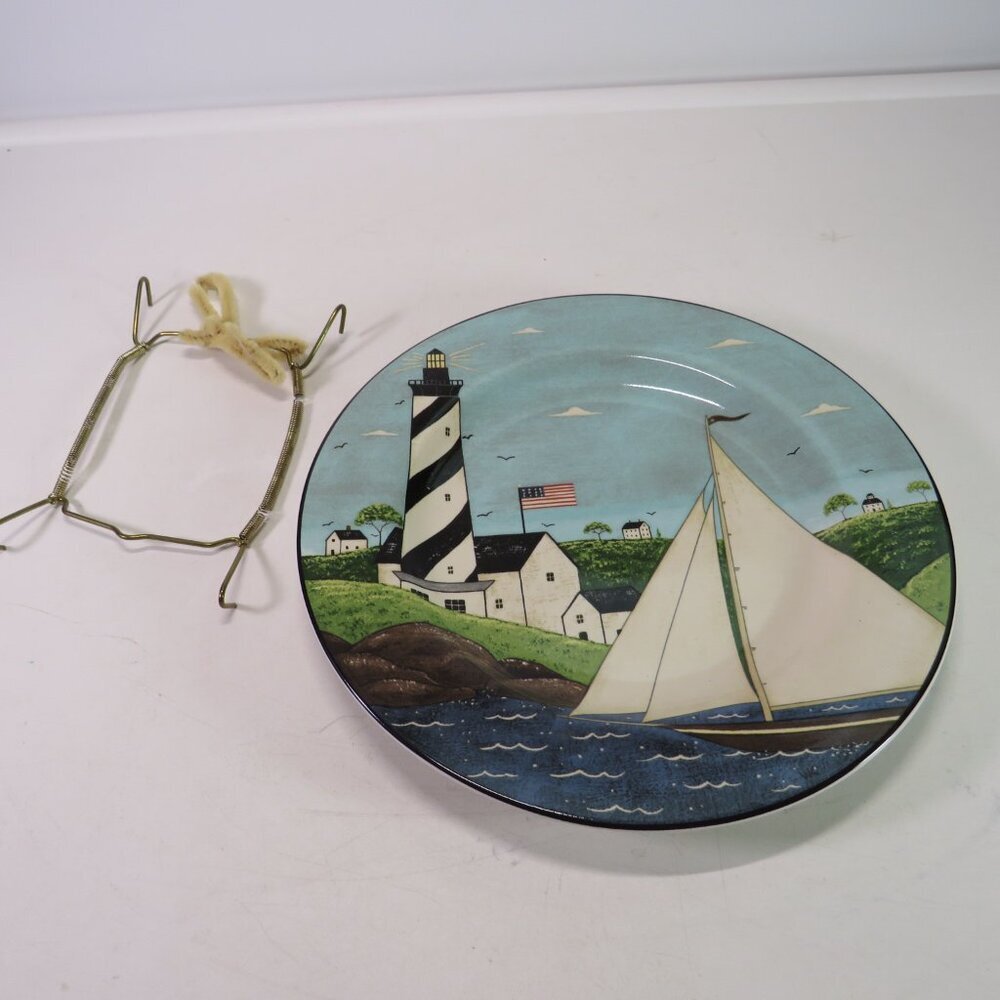 Sakura 1998 "Coastal Breeze" par Warren Kimble 8" Salad (1) Plate Lighthouse